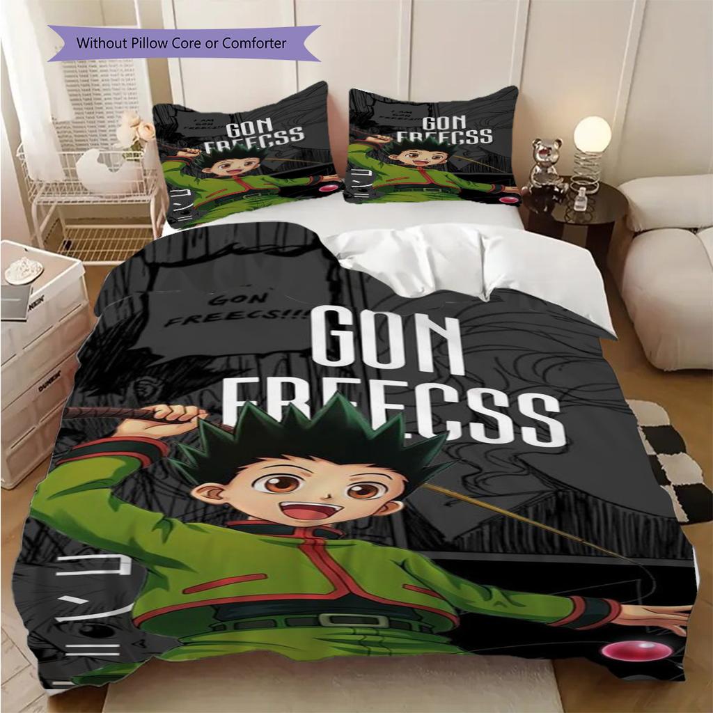 Gon Freecss Adventure Bedding 1 Duvet Cover 2 Pillowcase Without Core Soft And Comfortable Duvet Cover And Pillowcase Gift
