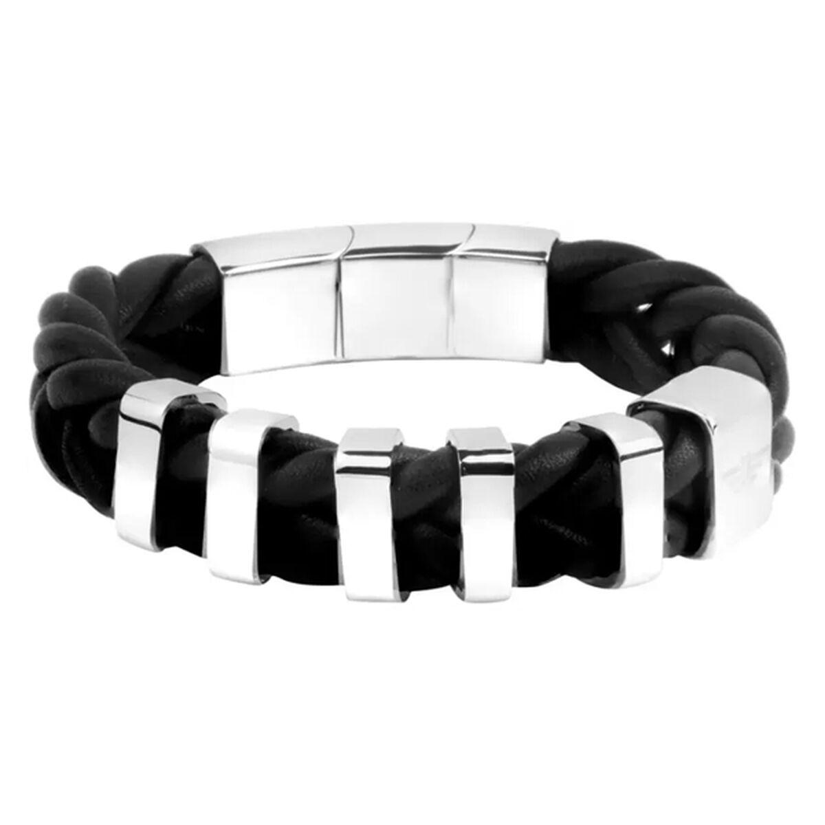 Bracciale Uomo Pelle Polizia 19 cm