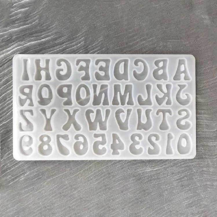 Letter Resin Casting Molds DIY Alphabet Number Casting Mold Jewelry Craft Tools