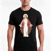 Jesus T-Shirt Sommer Lässig Baumwolle T-Shirt Übergroß Streetwear Oberteile Vintage Grafikdruck Lockere Passform Kurze Ärmel 100% Baumwolle