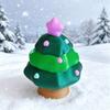 Holiday Party Favors Christmas Tree Fidget Clicker Keychain, 3D Printed Shaped Stress Relief Stocking Stuffers for Kids Toy, Sensory Figure