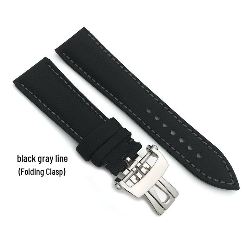 

Baobao Fifty Fathoms Canvas Watch Strap with Folding or Pin Buckle, 23mm No Buckle
