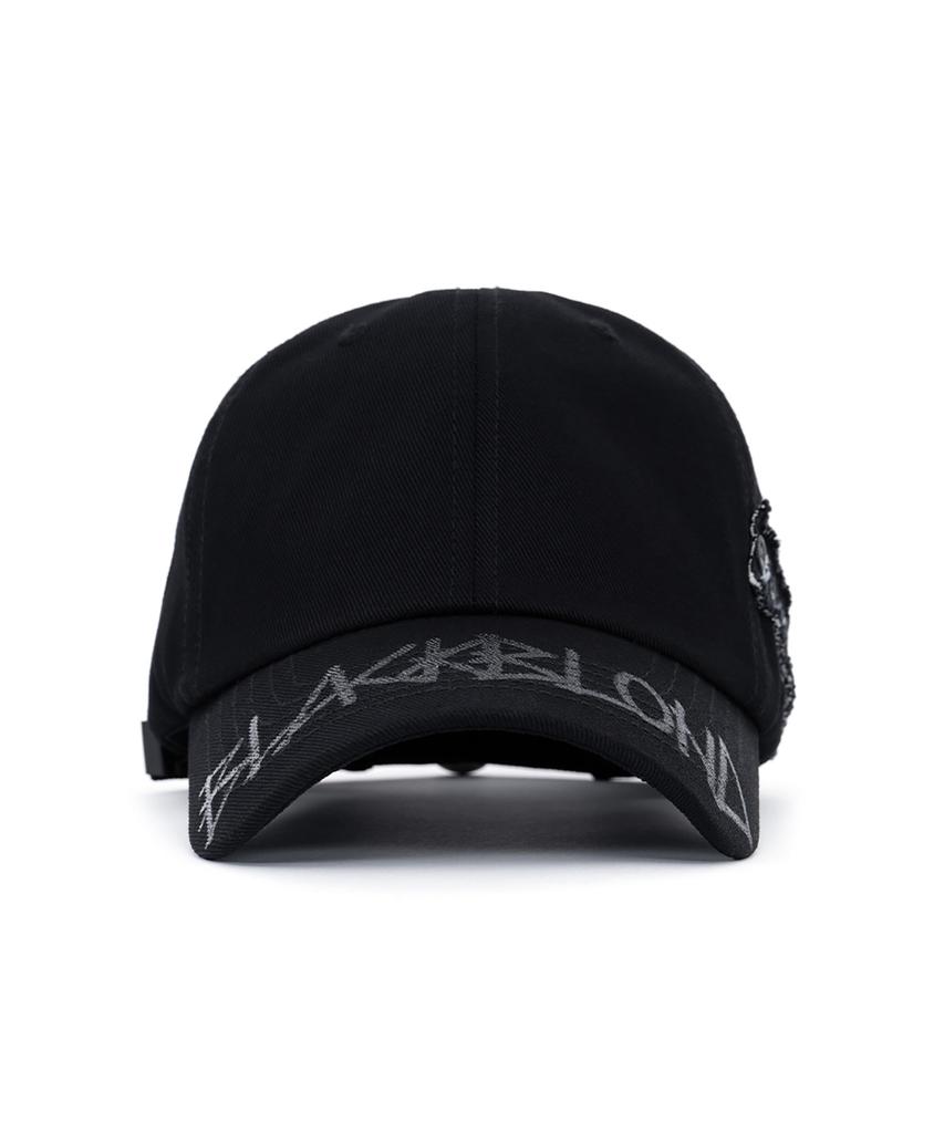 BLACKBLOND Vividi Side Patch Shadow Graffiti Logo Cap (Black)