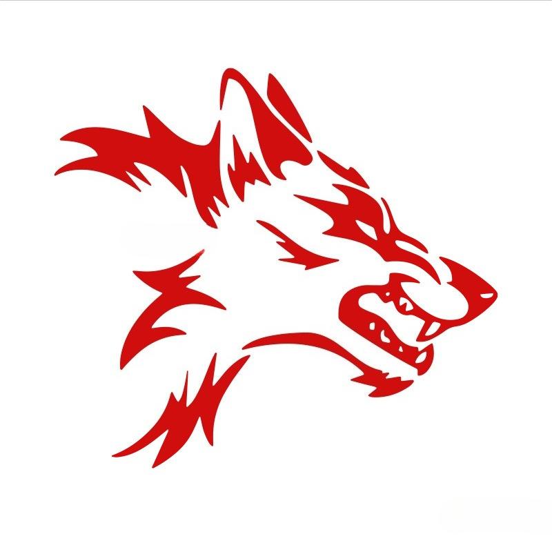 1PC S/M Wolf Head Beast Personality Car Stickers Car'S Reflective Stickers Bumper Decoration Motorcycle Waterproof Window Glass