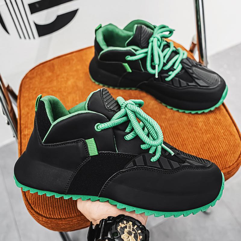Male Sneakers Fashion Skateboard Shoes For Men Non-Slip Sports Athletic Man Autumn Running Outdoor Comfort Leather Cheap Leather