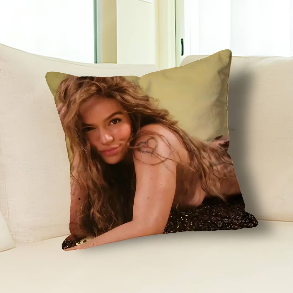 K-Karol G Tropicoqueta Various Sizes Square Pillow Case For Car Home Bedchamber Decor Custom Valentine gift