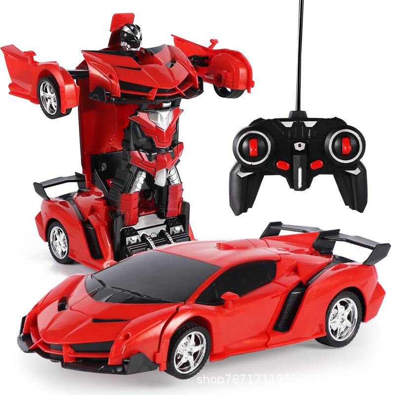 Electric RC Car 2 In 1 Transformation Robots Sports Vehicle Model Robots Boys Toys Remote Cool RC Deformation Cars Kid Toy Gifts