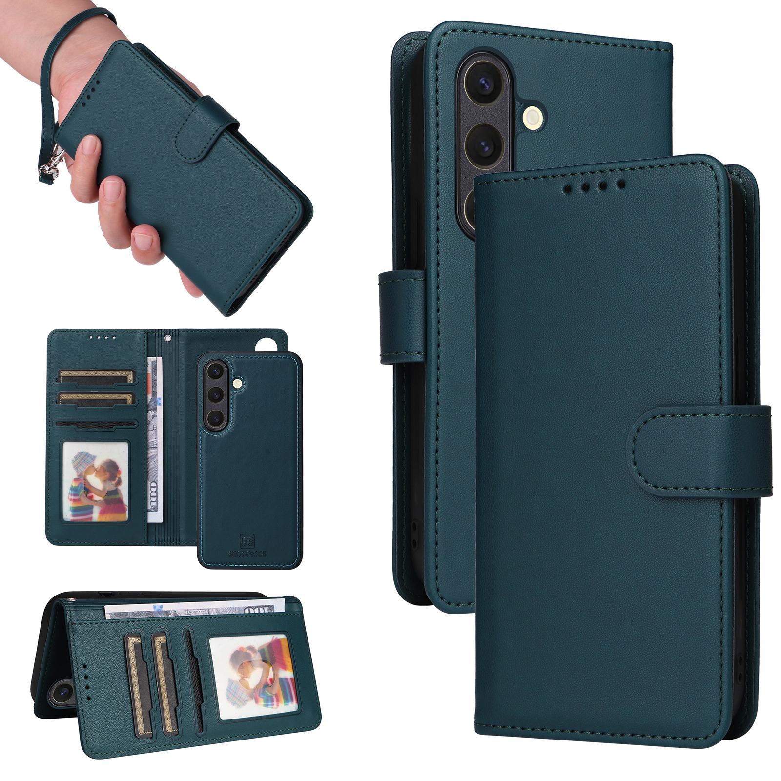 

For Samsung Galaxy S25 Magnetic Case BETOPNICE Detachable PU Leather Phone Cover with Strap D