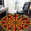 1pc mandala pattern Office Round Area Rug, Indoor Mat Suitable ForOffice, Under Office Chairs Bedroom Living Room Home Decor, Room Deco  D043