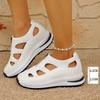 Fashion Ladies Shoes 2025 New Closed Toe Women's Sandals Fashion Plus Size Casual Summer Hollow Out Light Comfortable Wedge Sandals