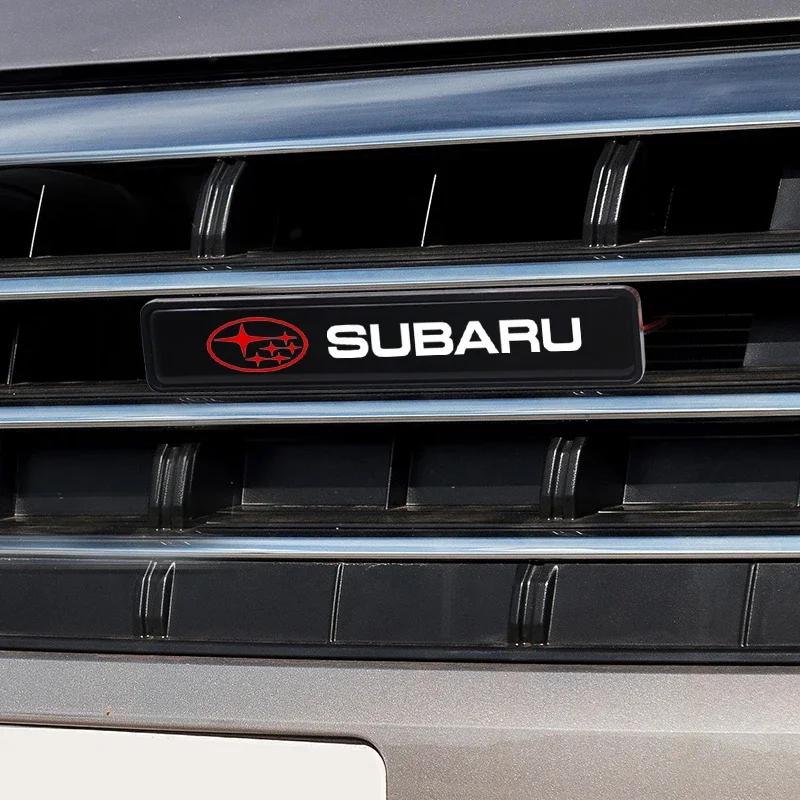 New Car Front Hood Grille Emblem LED Light Grill Decorative Lights for Subaru Forester SG5 SH SJ Impreza XV Legacy Outback WRX dis6