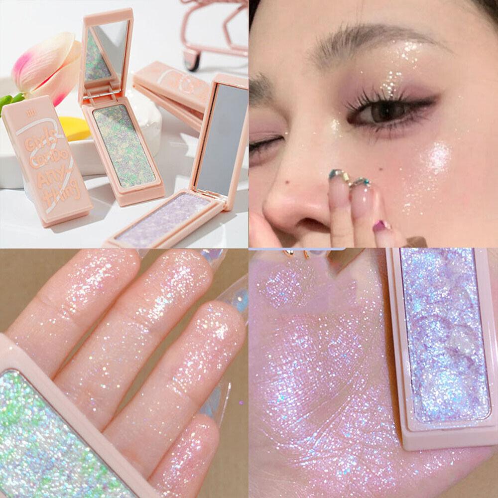 Mashed Potato Highlighter Glitter Palette Lying Silkworm Pearly Face Contour