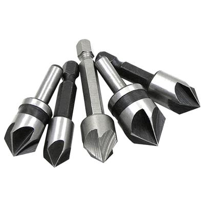 Tool Countersink Drill Bit 5pcs Accessories Carbon Steel Chamfer Countersink Drills Drilling Practical Brand New