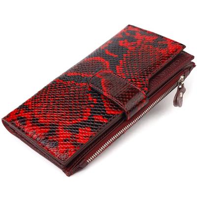 Unusual Women's Wallet Made of Genuine Leather with Snake Embossing CANPELLINI Wallet 21647 Multicolour