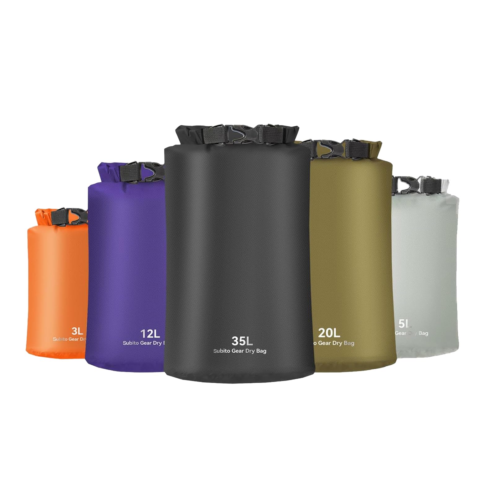 

Dry Bag Storage Bag, Mountaineering Dry Bag Waterproof Bag Ultra Lightweight, Water Repellent, Easy to Carry CampingHikingTravel 5 Sizes (5