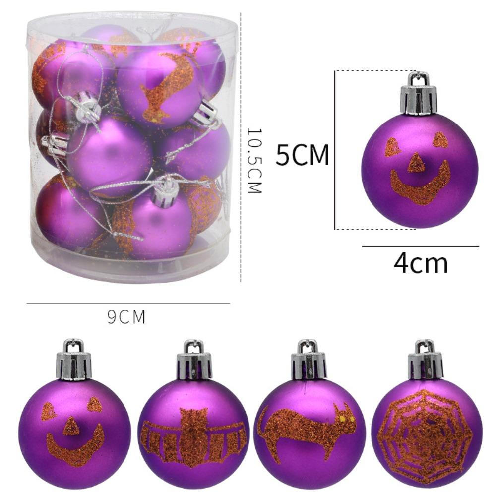 

12 шт./Коробка 4 см Настольное украшение DIY Поделки Расписанное Хэллоуин Украшение Новое Хэллоуин Украшение фиолетовый