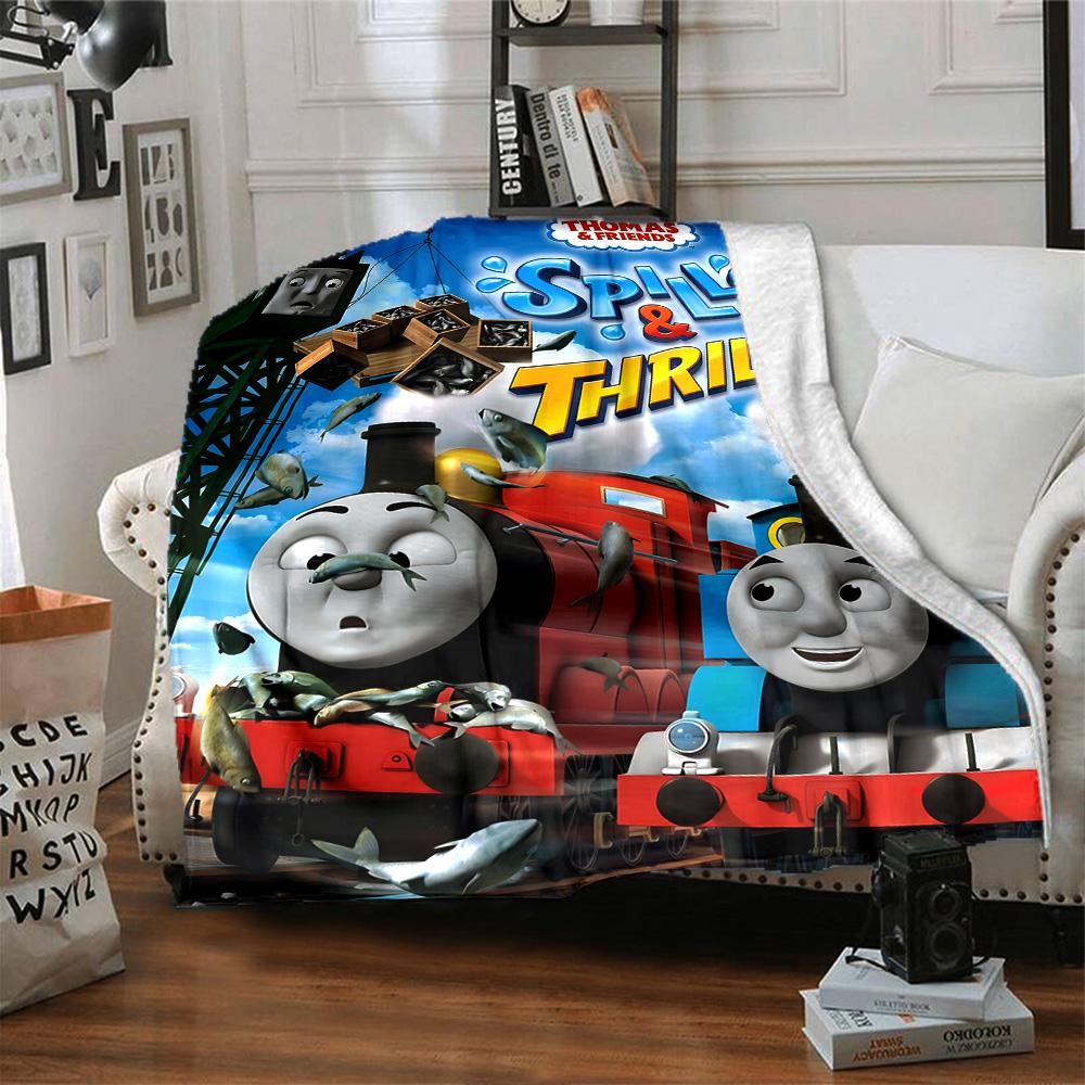 1pc Thomas Friends Spills Thrills flannel Blanket for Super Soft Cute Comfort Blanket for Travel Bedding Couch Sofa Blanket Y73018