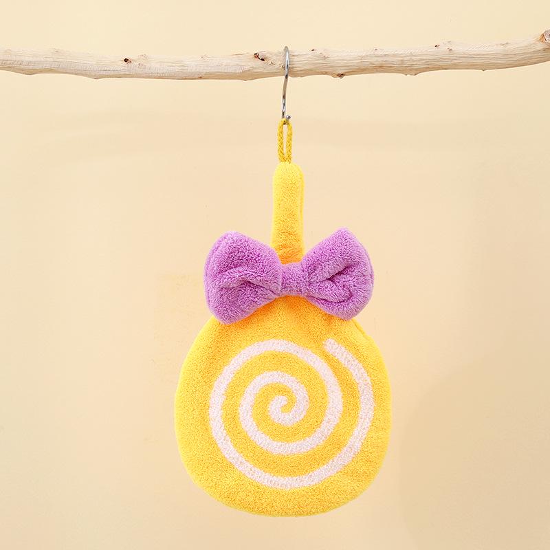 Cute Cartoon Hanging Hand Towel - Absorbent, Thickened Bathroom or Kitchen Dishcloth