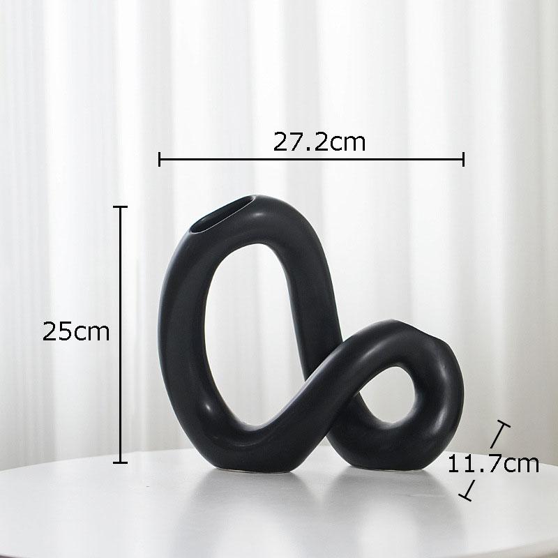 Creative Twisted Lines Ceramic Vase Flowers Pots Desk Decoration Flower Arrangement Minimalism Floral Vases Modern Home Decor