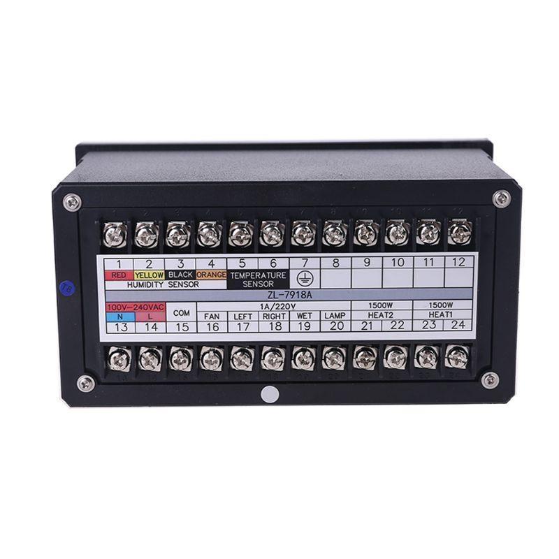 652F ZL-7918A Multifunction Automatic Incubator 100-240V LCD Temperature Humidity Control 18 Thermostat for Warehouse