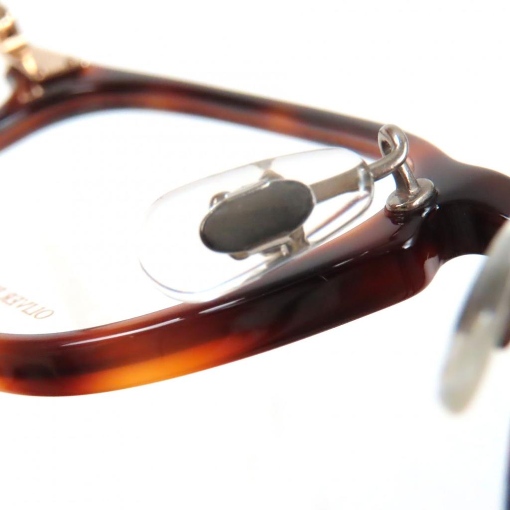 Pristine OLIVER PEOPLES Glasses Hadley DM Pattern Wellington Shape Clear brown mens Used