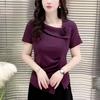 2026 Summer Chic Asymmetrical Slimming T-Shirt for Women