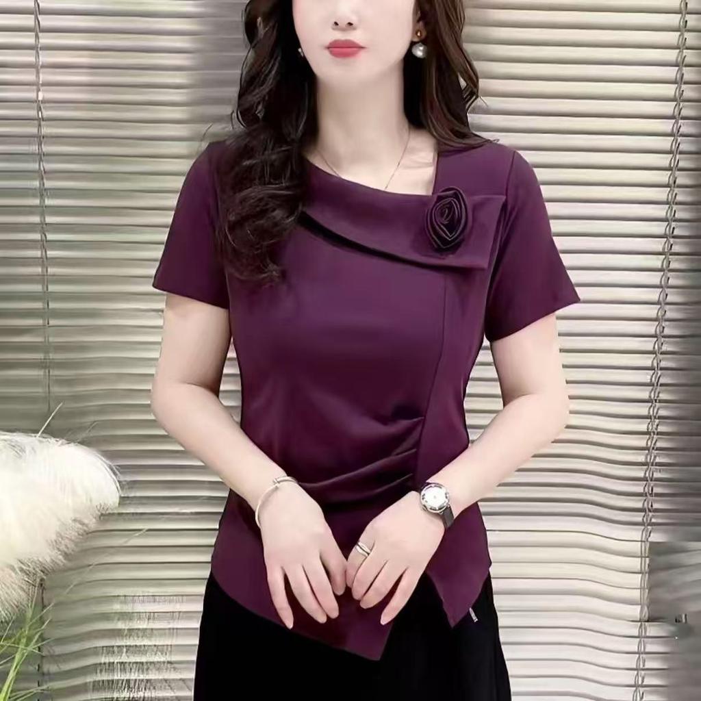 2026 Summer Chic Asymmetrical Slimming T-Shirt for Women