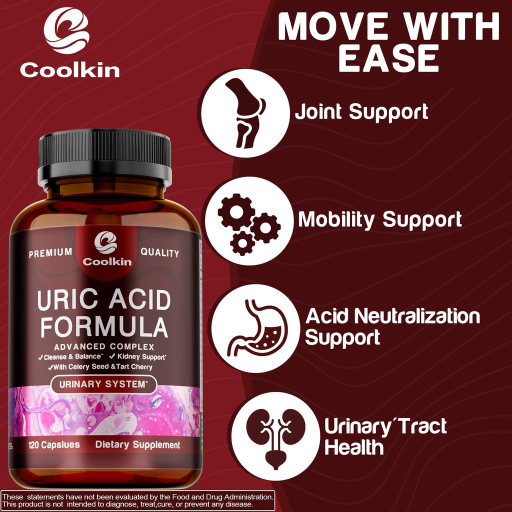 Coolkin Is Rich In Tart Cherry and Green Coffee Bean Extracts, Which Help Maintain Urinary System Health and Detoxify Uric Acid.