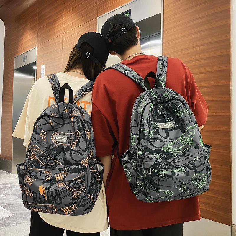 Мужской рюкзак с принтом граффити для женщин — фото 3