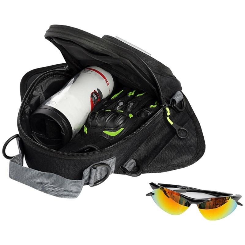 Waterproof Motorcycle Fuel Tank Bag With Touch Control Phone Pocket And Reflective Safety Strap for Night Riding