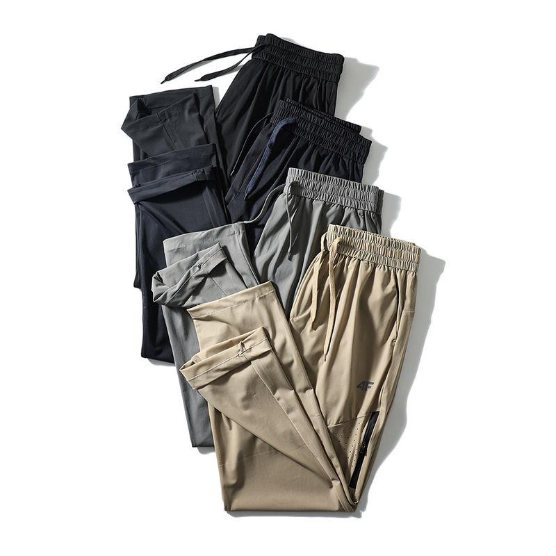 Outdoor Sports Ice Silk Cool Feeling Mesh Quick-Dry Pants Men's Summer Thin Straight Pants Foreign Trade Men's Casual Trousers