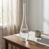Clear Glass Vase Stable Flat Base Small Transparent Decor Piece for Floral Arrangements,