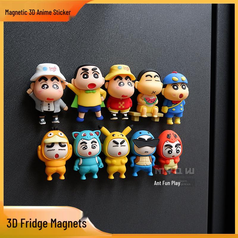 2025 Crayon Shin-chan 3D Cartoon Anime Refrigerator Magnet