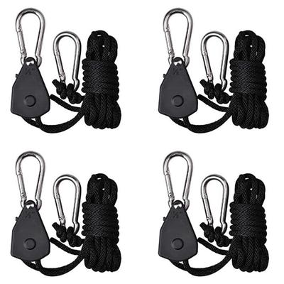 2/4pcs Rope Clip Hanger Reinforced Adjustable Height Anti-Loose Design Gears Clip For Hanging Plants Growing Light Fixtures