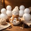 10 pcs Handmade DIY Painting Snowman Styrofoam Snowman Foam Models  Holiday Party Favor