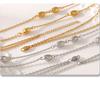 Golden Double-layered Beaded Sweater Chain, Elegant and High-end Layered Necklace 18K Gold Plated Stainless Steel