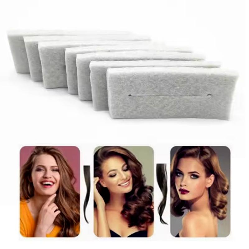 14/25 Stück Salon Haarumformung / Thermoisolierender Wattepad-Patch Lockenwelle Crinkle Hochtemperatur-Zubehör Friseursalon