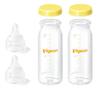 Pigeon 100ml Baby Bottle Set Bottle Breast Milk Feeling Nipple SS General KR Cap X 2 Sets [Set] 3-piece (baby KR-100, Direct-attach (for Newborns),