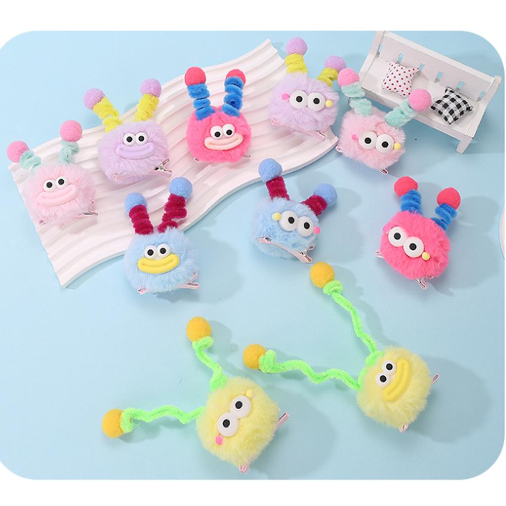 Furry Cartoon Plush Hair Clip Little Monster Barrettes Duckbill Hairpin for Women and Girl Party Accessories Headwear