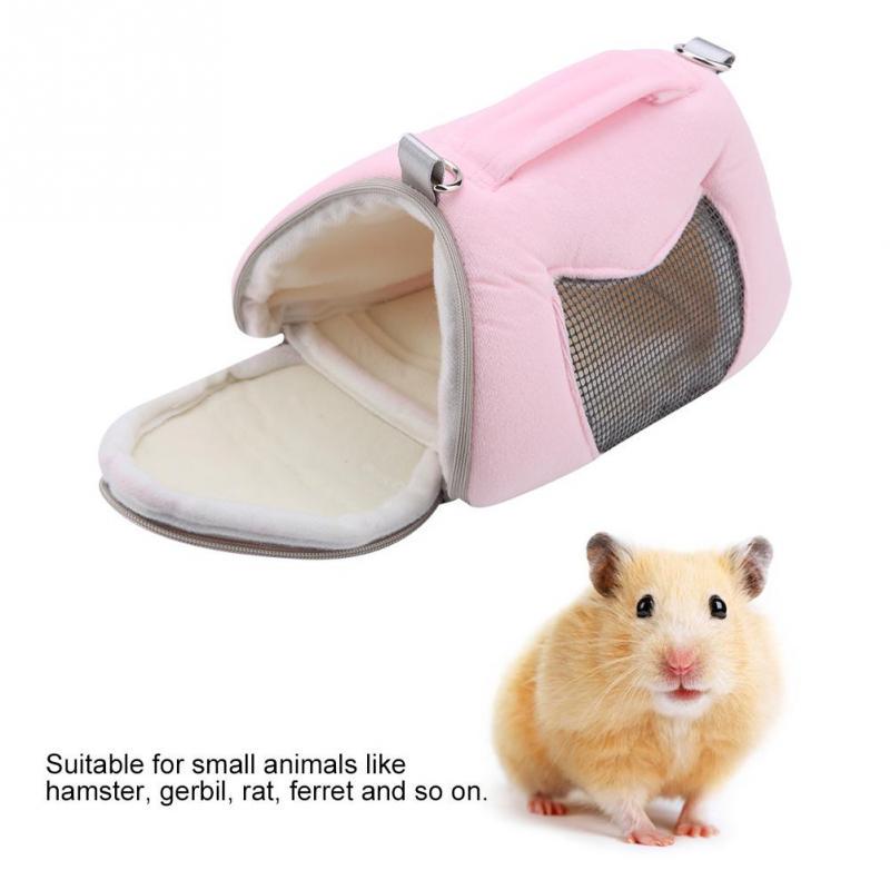 Blue S Poity Portable Pet Carrier Bag Hamster Rat Hedgehog Chinchilla Ferret Carrier Warm Hanging Bag for Small Animals