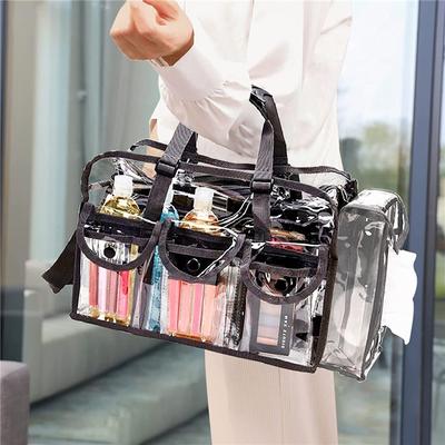 Kosmetiktasche für Herren und Damen, transparent, wasserdicht, großvolumig, für Lippenstift, Toilettenartikel, Hautpflegeprodukte, Organizer, Make-up-Tasche