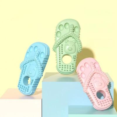 TPR Dental Chew Slipper Dog Toy Bite Resistant Molar Teeth Cleaning Pet Plaything Interactive Relaxation Toy for Dogs Cats