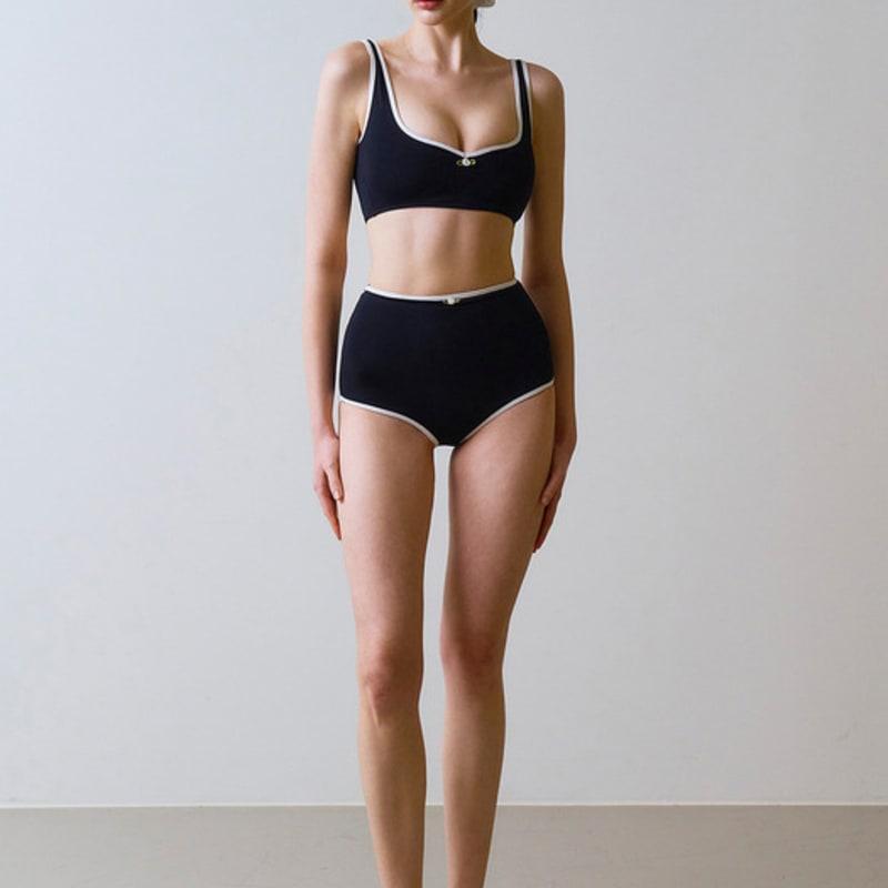 VINAJ Striped Lace Big Scrunchie (White)