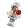Handcrafts Resins Bubble Blowing Sculpture Funny Greek Mythology Bust Figurine Desk Ornament for Collectors Home Decors