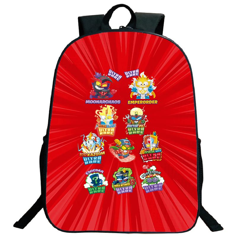 SuperThings 10 Zaino Scolastico per Bambini, Cartone Animato Super Zings Borse Scolastiche per Ragazzi Ragazze, Borse Resistenti e Leggere per la Scuola Primaria