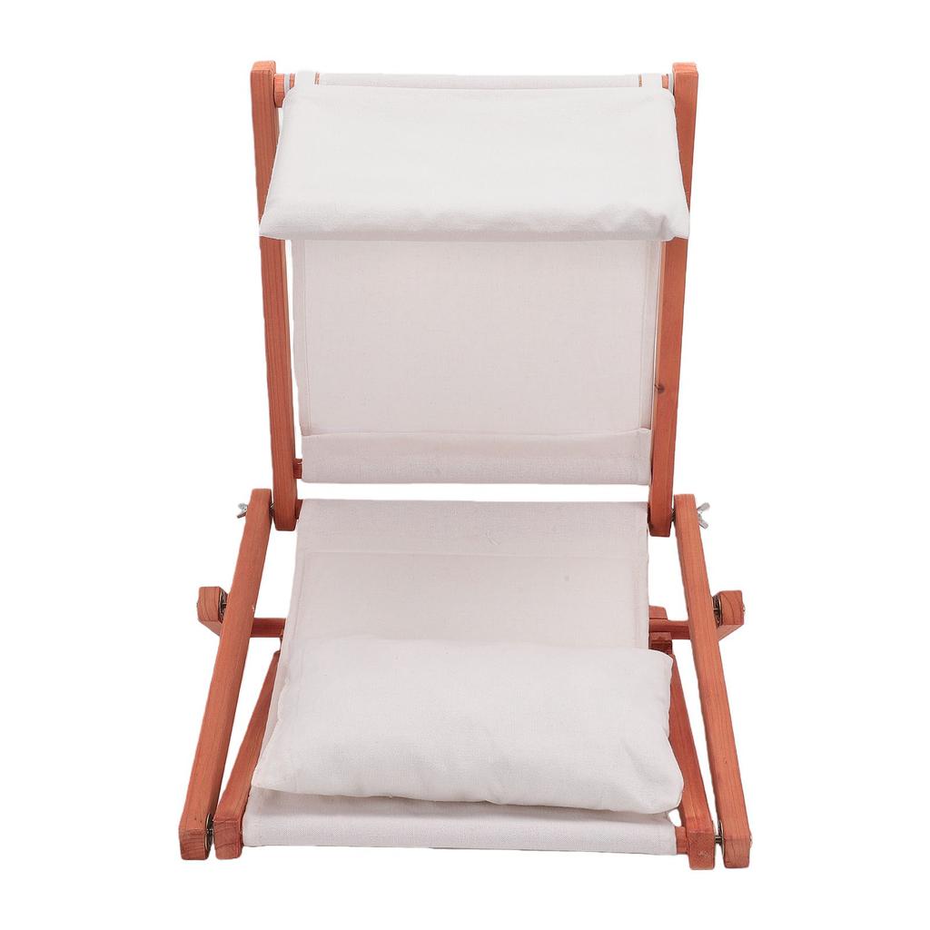 Foldable Beach Sunbathing Headrest Sunshade Chair Portable Wooden Beach Headrest Sunshade with Pillow