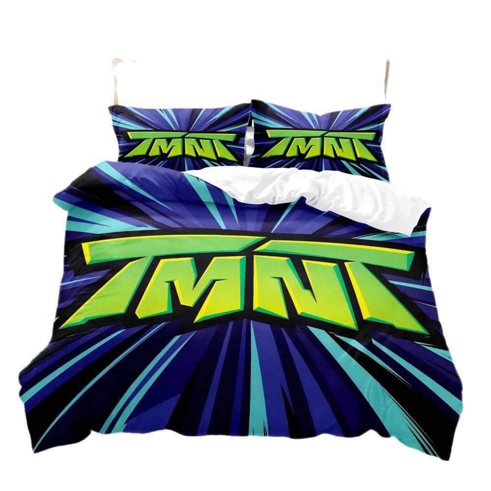 Teenage Mutant Ninja Turtles Series Quilt Cover 3D Digital Printing Kit Bed Three-Piece Set