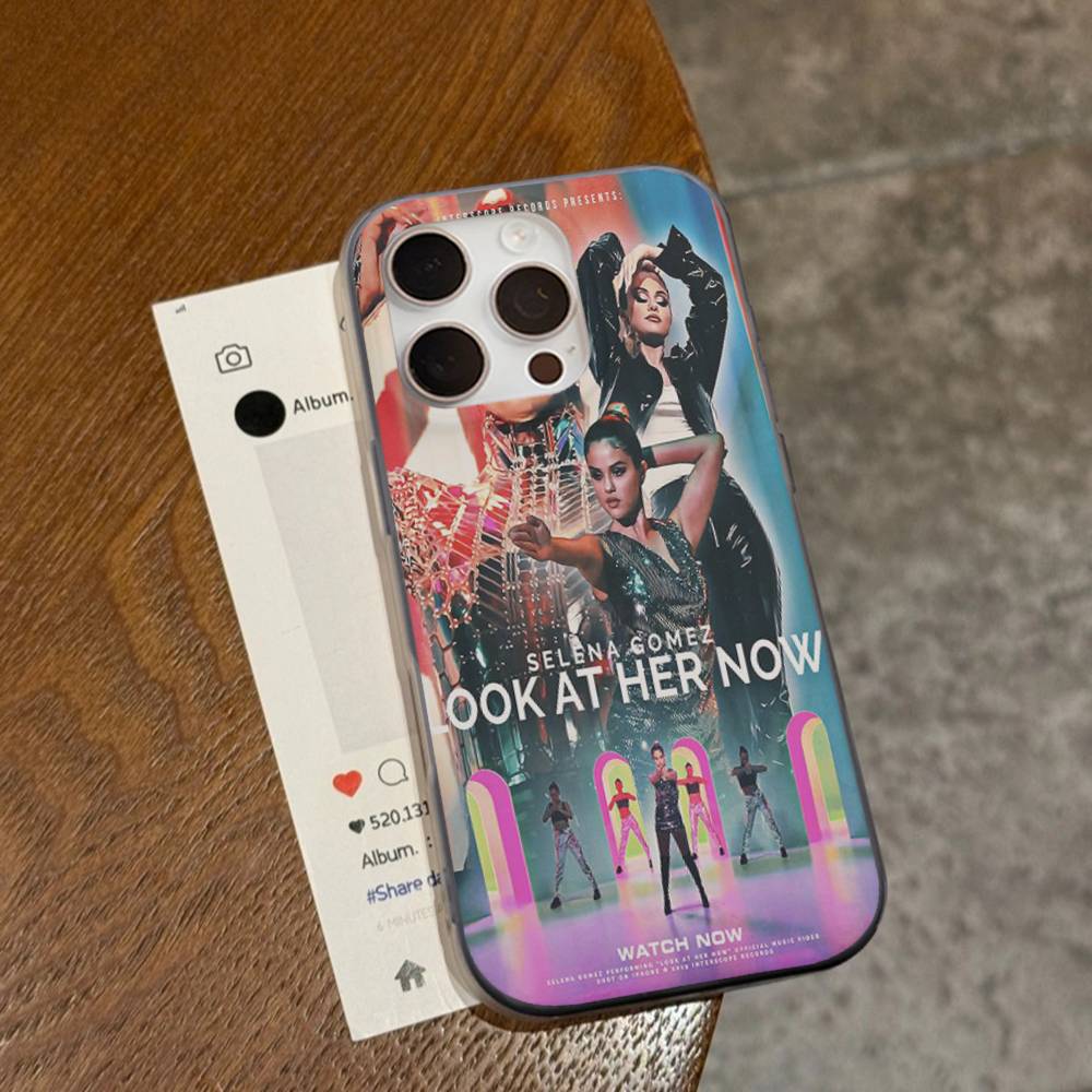 Singer Selena Gomez Soft Corrugated Phone Case For IPhone 11 12 13 14 15 16 17 Pro Max Plus Pro Shockproof Cover
