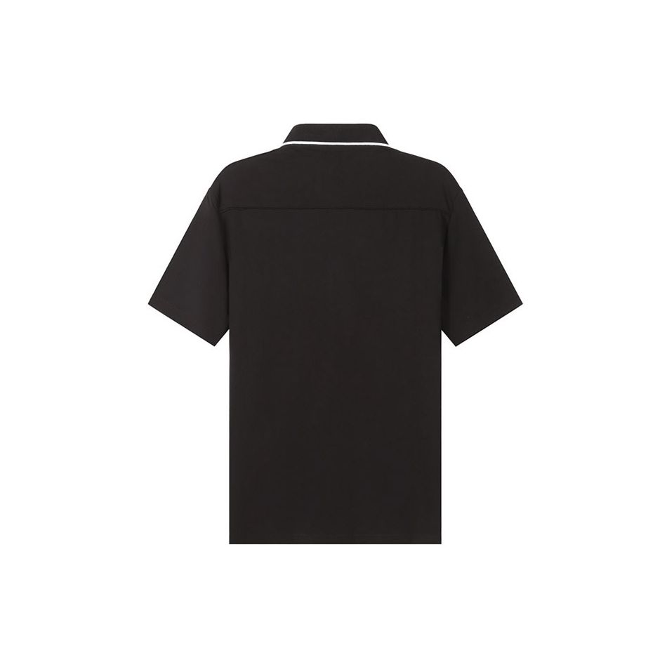 Armani Exchange SS22 Logo Print Solid Cotton Short Sleeve Polo Shirt Men Polo Shirts Black 8NZF70-Z8M9Z-1200