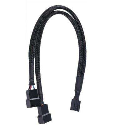 10-pack Power Splitter Cable for Computer Case Fans with 4-pin Pwm Connector To Two 4-pin Pwm Connectors, In Braid